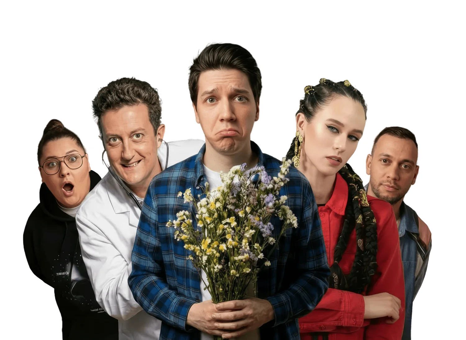 Тёма Пименов и актёры сериала